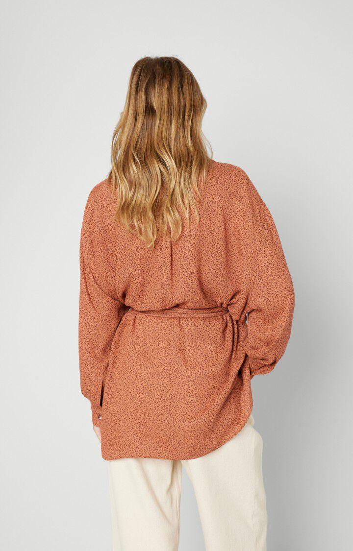 American Vintage Chemise Femme Azulay - DOUCETTE BEIGE Manches Longues Marron - H19