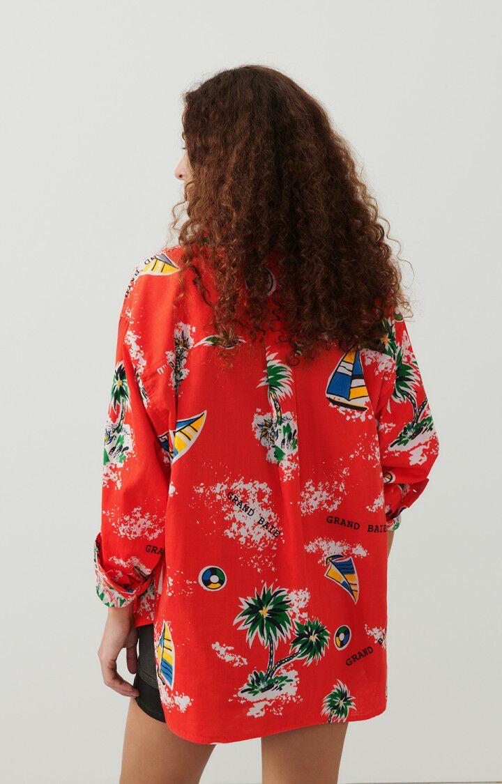 American Vintage Chemise Femme Bygoo - BENY 55 Manches Longues Rouge - E24