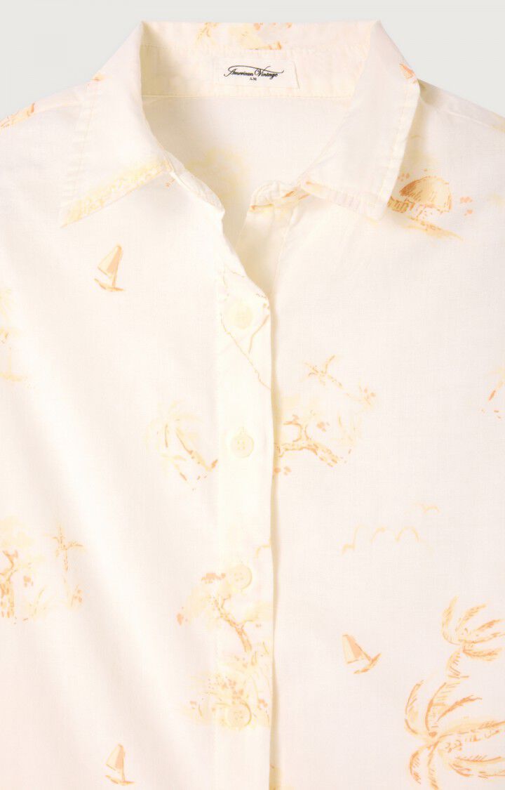 American Vintage Chemise Femme Bygoo - MAURICE 20 Manches Courtes Blanc - E24