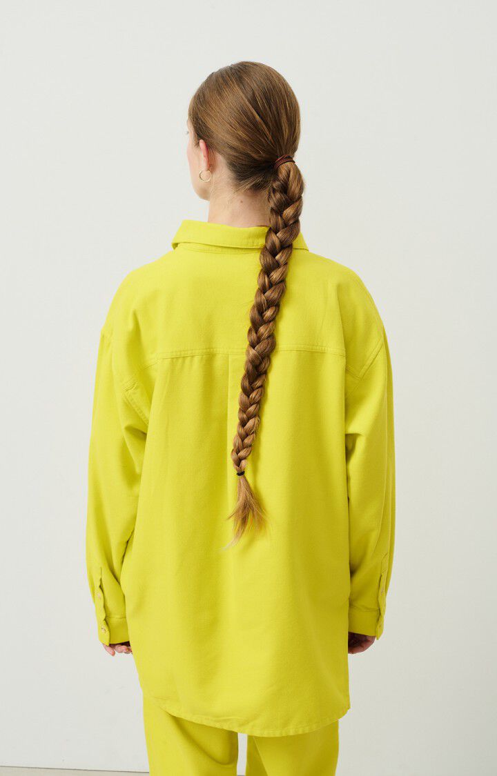 American Vintage Chemise Femme Dakota - CITRUS 55 Manches Longues Jaune - H24