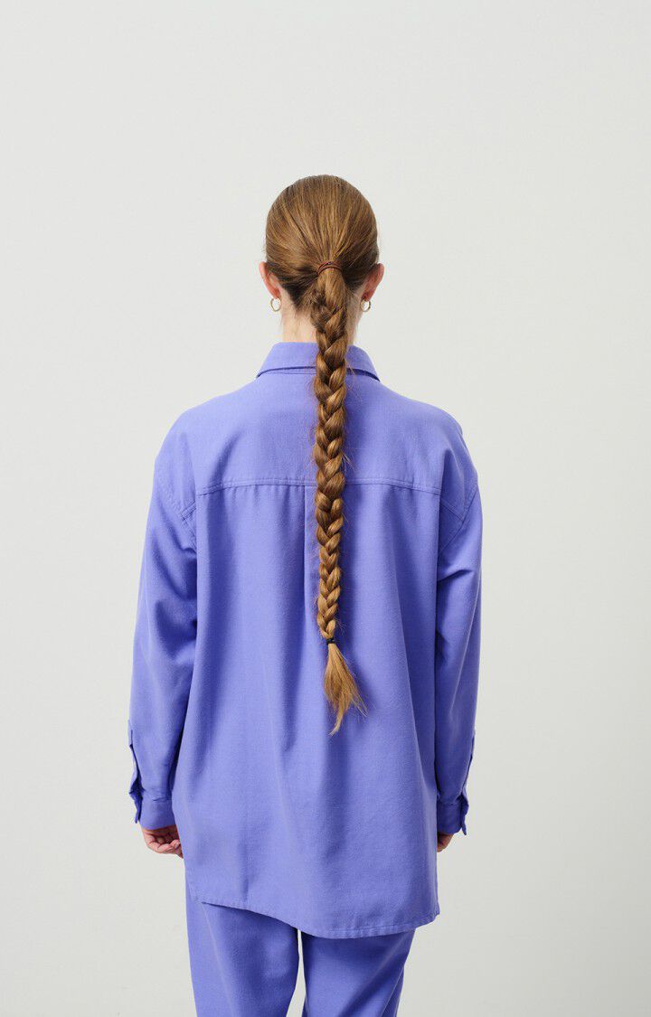 American Vintage Chemise Femme Dakota - PROVENCE CHINE 55 Manches Longues Violet - H24