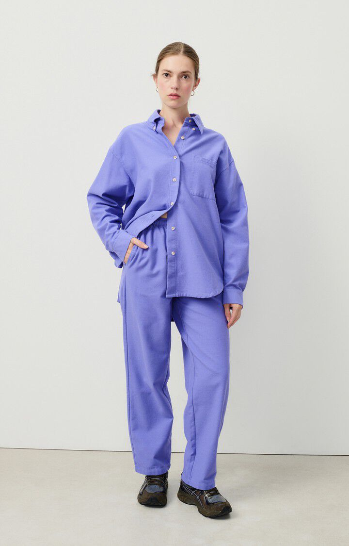 American Vintage Chemise Femme Dakota - PROVENCE CHINE 55 Manches Longues Violet - H24