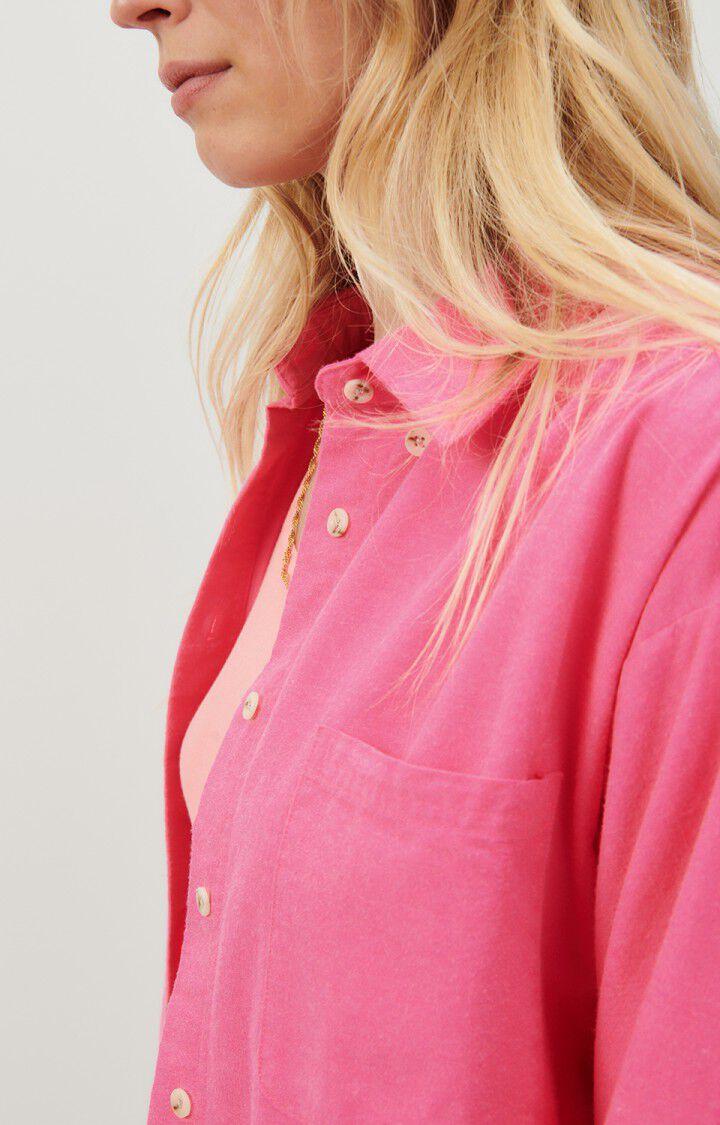 American Vintage Chemise Femme Dakota - ROSE FLUO 55 Manches Longues Rose - E24