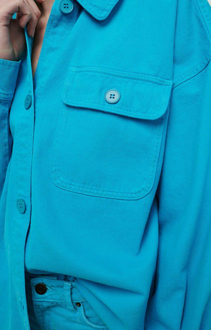 American Vintage Chemise Femme Datcity - TURQUOISE VINTAGE Manches Longues Bleu - E22