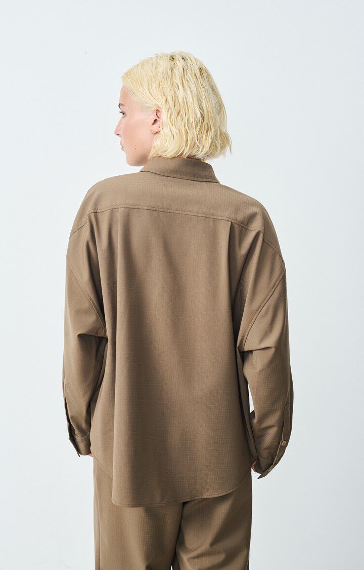 American Vintage Chemise Femme Doacity - ARTICHAUT 50 Manches Longues Marron - H24