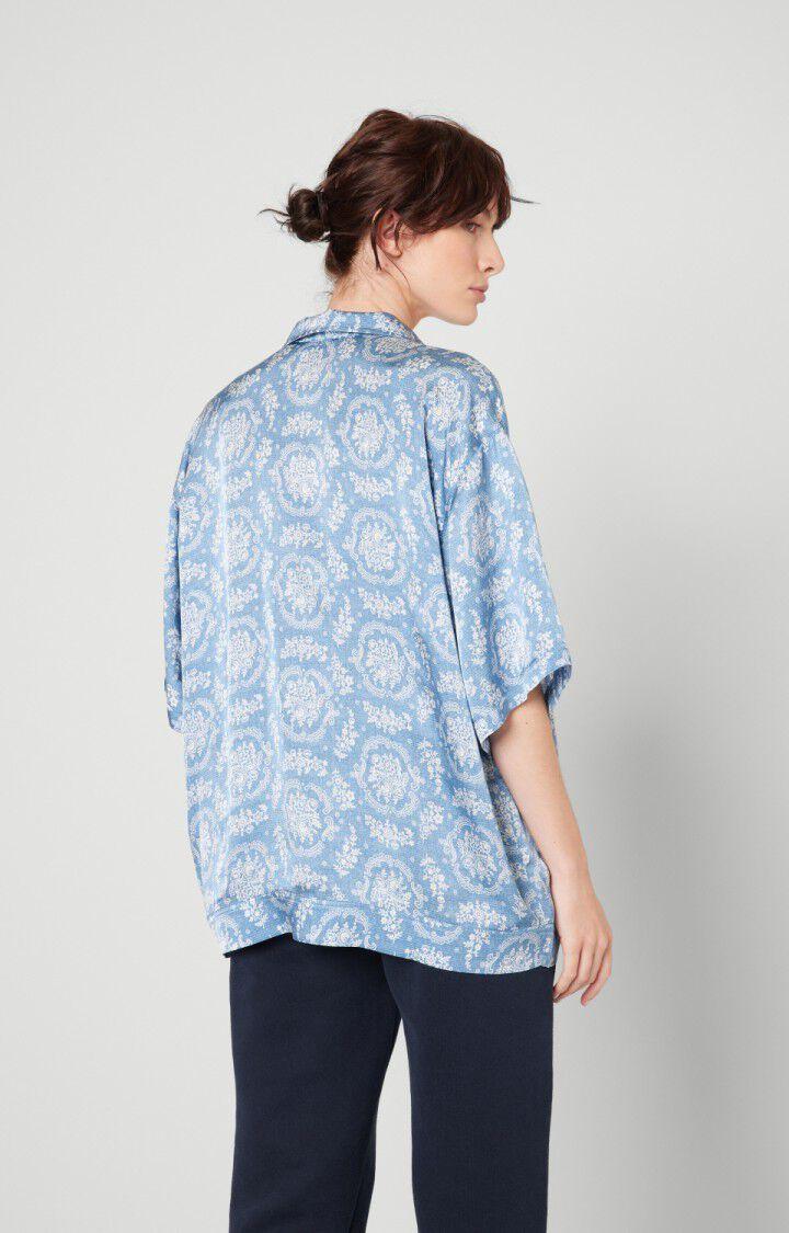 American Vintage Chemise Femme Gintown - CLEO Manches 3/4 Bleu - E22