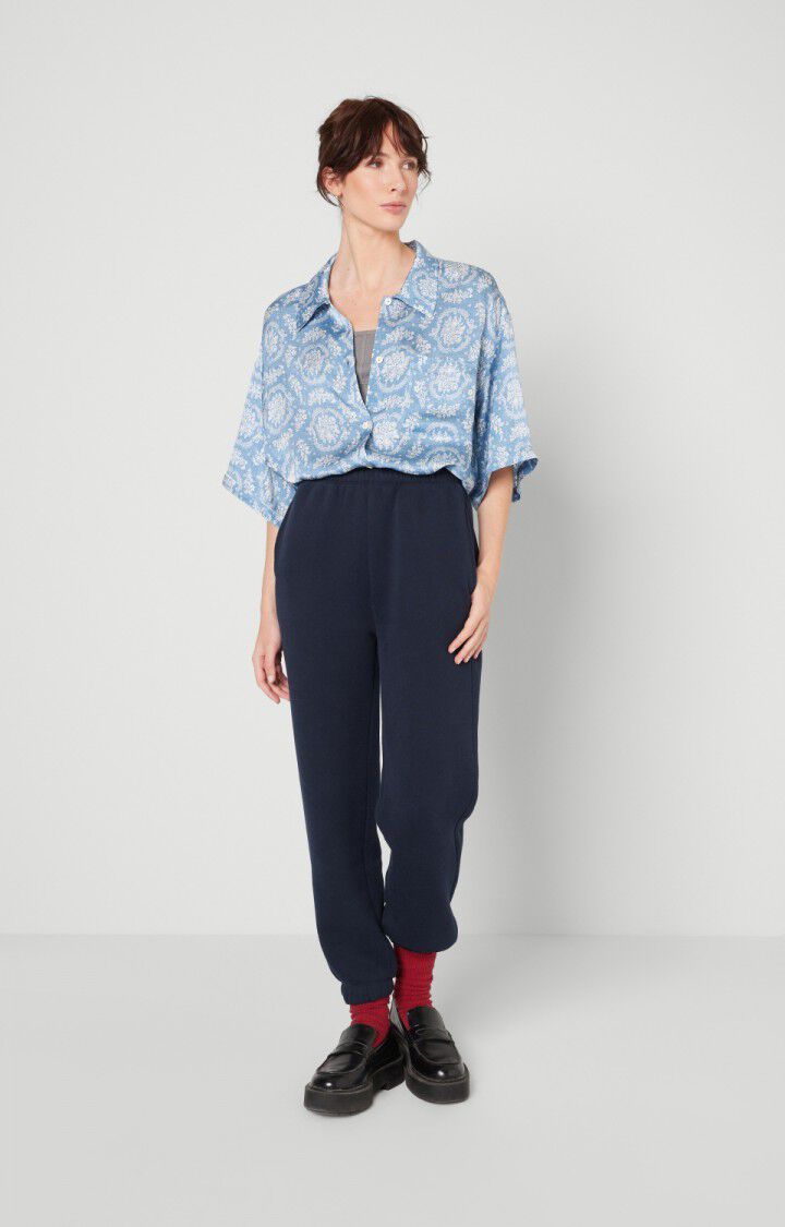 American Vintage Chemise Femme Gintown - CLEO Manches 3/4 Bleu - E22