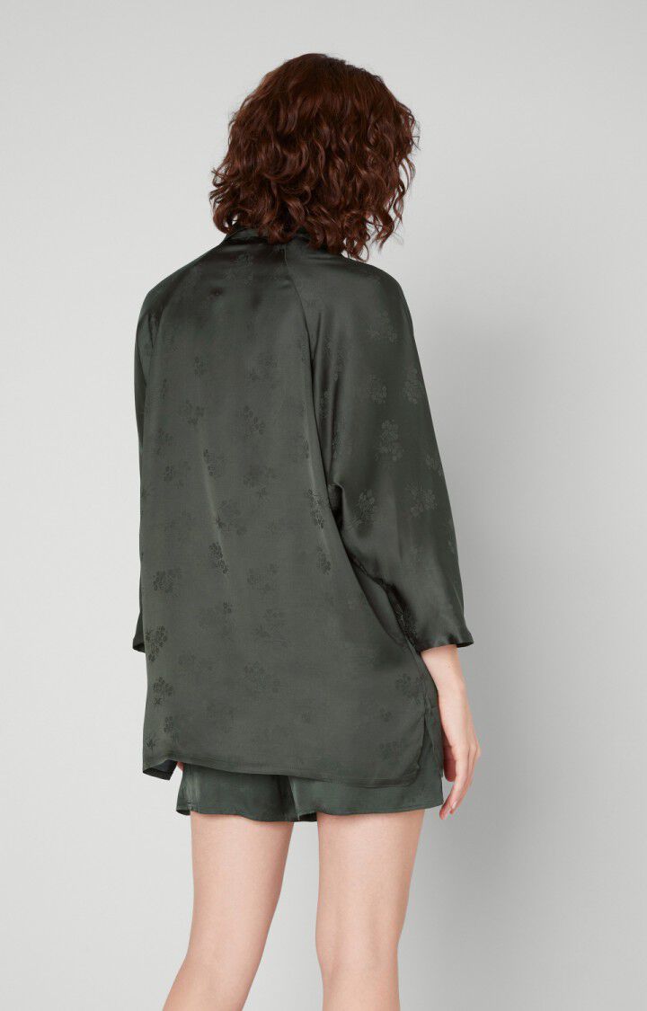 American Vintage Chemise Femme Gitaka - CARBONE Manches Longues Noir - E21