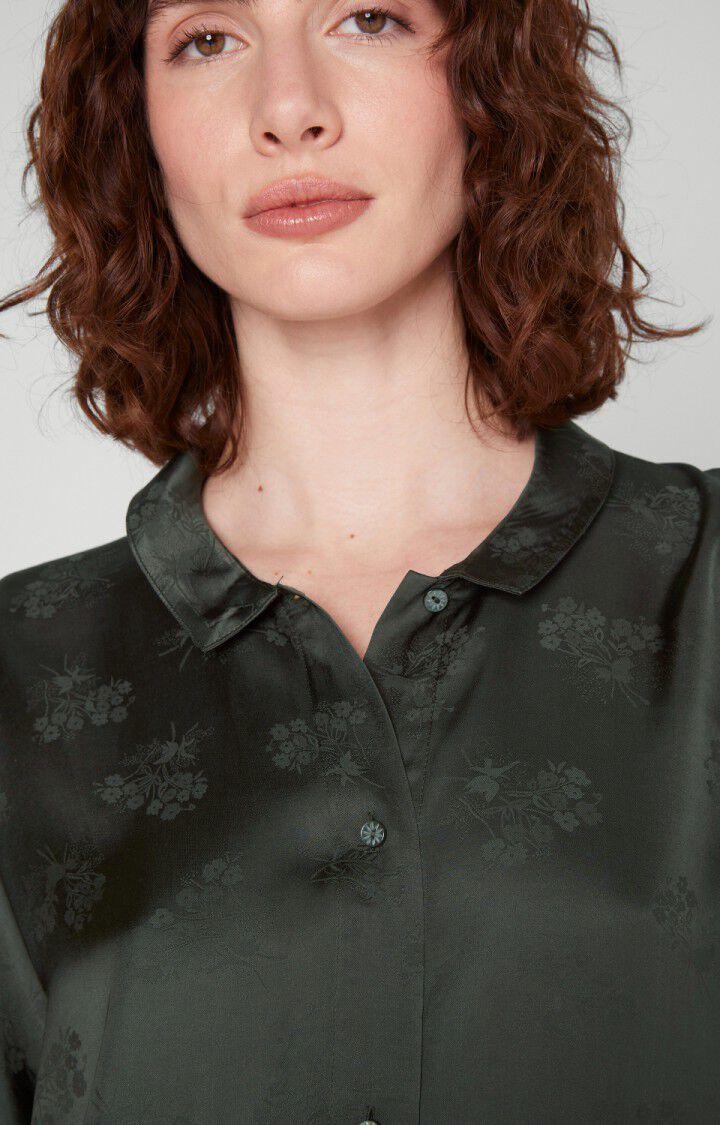 American Vintage Chemise Femme Gitaka - CARBONE Manches Longues Noir - E21