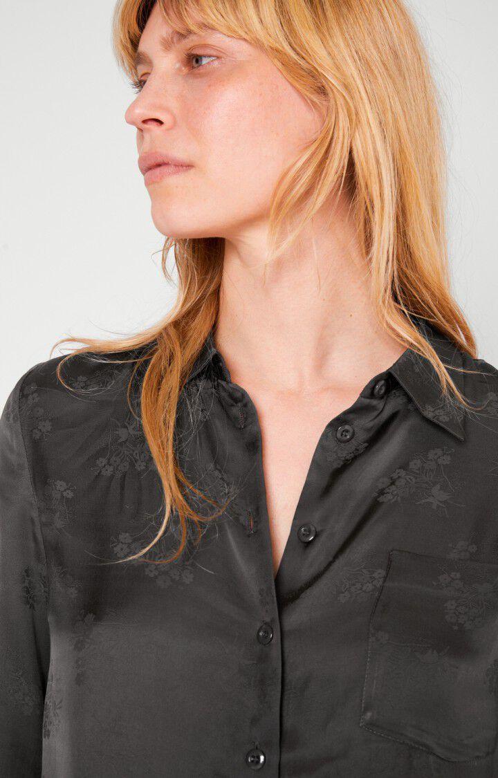American Vintage Chemise Femme Gitaka - CARBONE Manches Longues Noir - E21