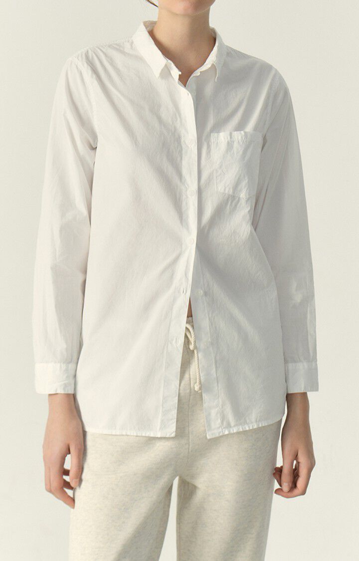 american vintage Chemise femme Hydway - BLANC 59 Manches longues Blanc - E23