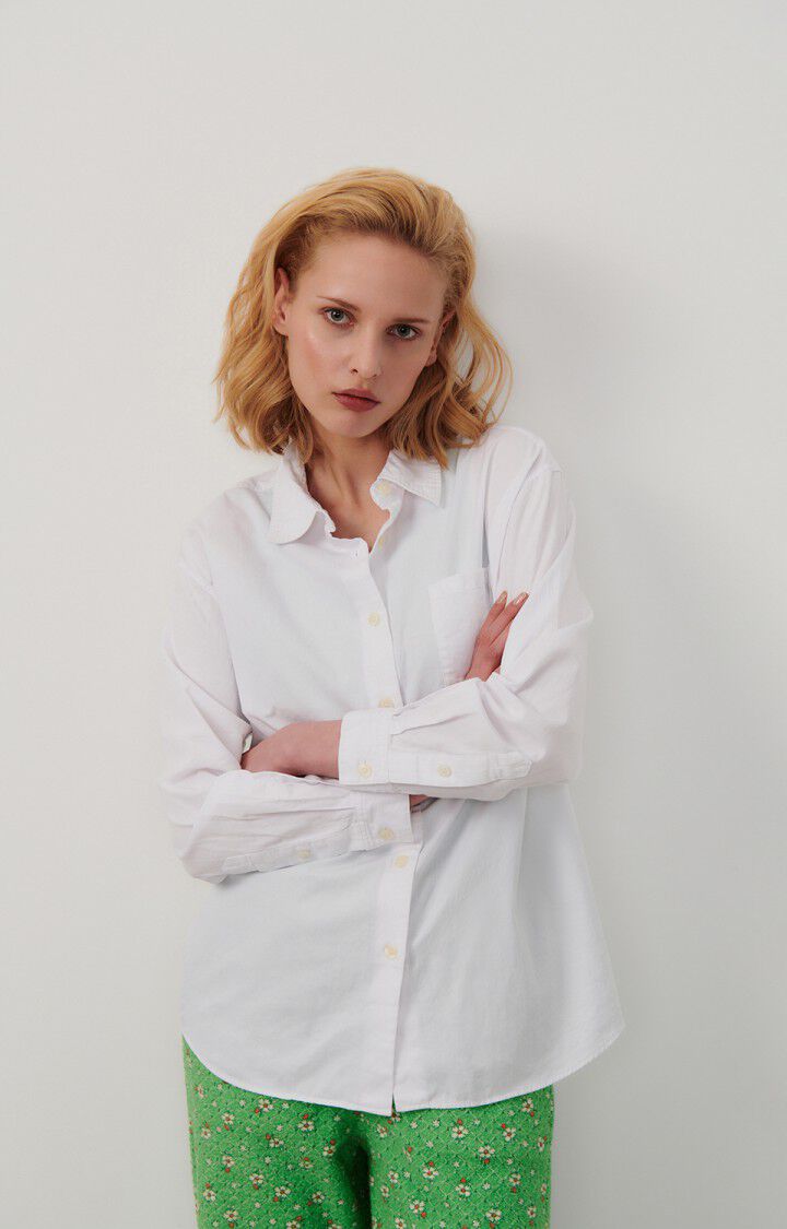 american vintage Chemise femme Iskorow - BLANC 56 Manches longues Blanc - E24