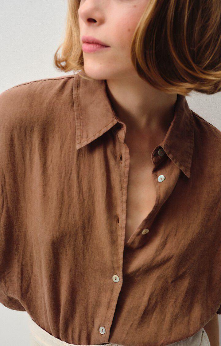 American Vintage Chemise Femme Ivybo - CACAO 21 Manches Courtes Marron - E24