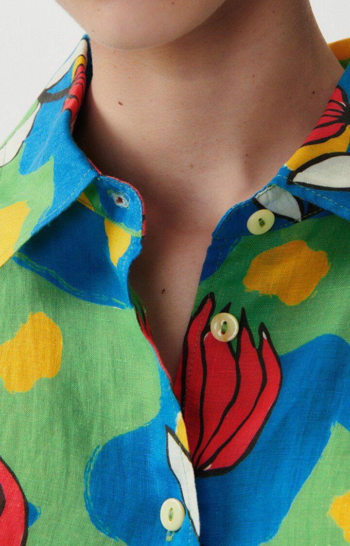 American Vintage Chemise Femme Ivybo - GARANCE 24 Manches Courtes Rouge - E23