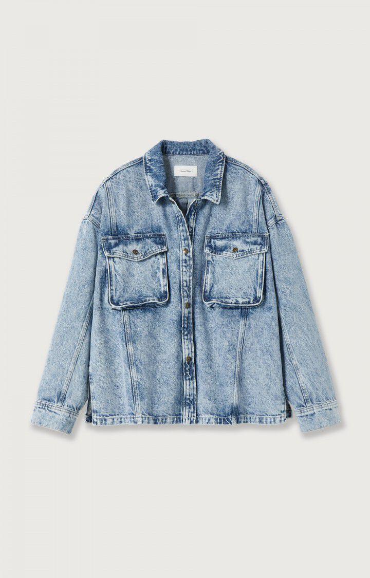 American Vintage Chemise Femme Joybird - STONE BLEU CLAIR 53 Manches Longues Bleu - H22