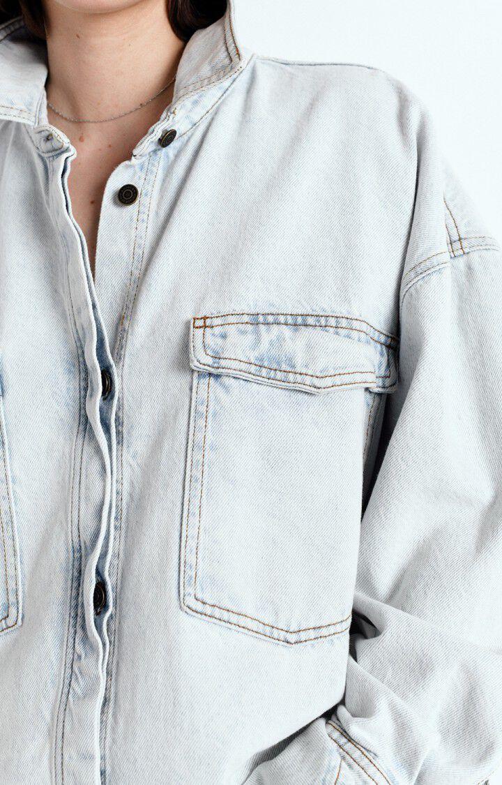 American Vintage Chemise Femme Joybird - WINTER BLEACHED 50 Manches Longues Bleu - E25