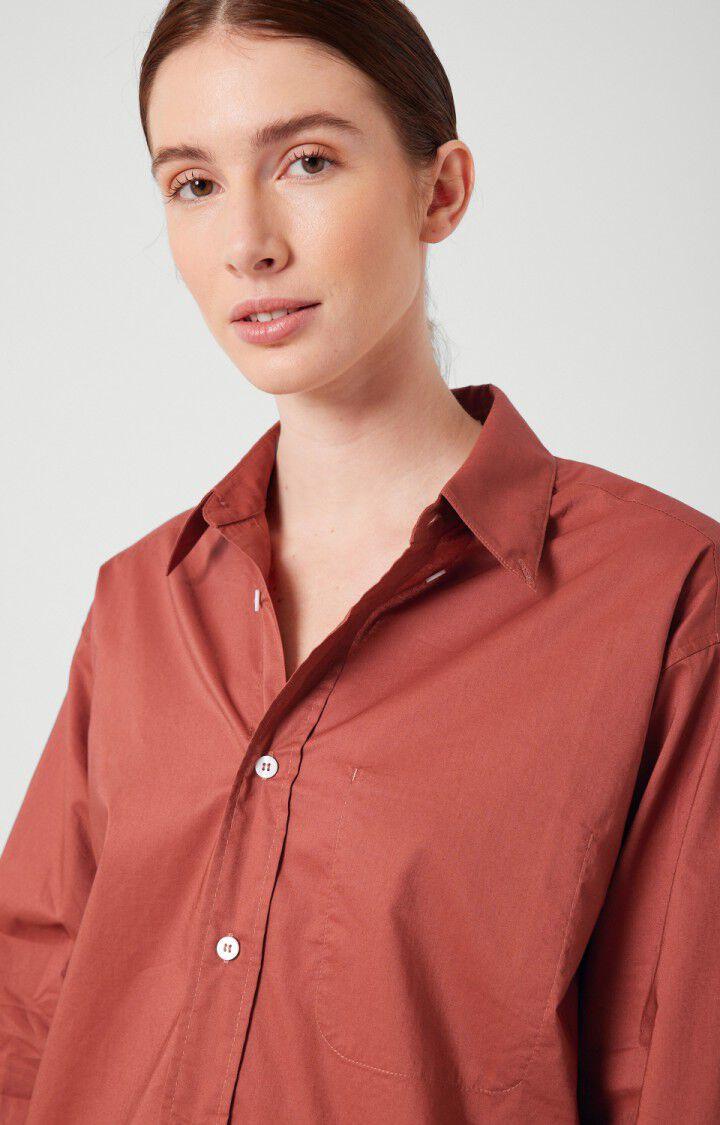 American Vintage Chemise Femme Krimcity - TOMETTE Manches Longues Marron - E21