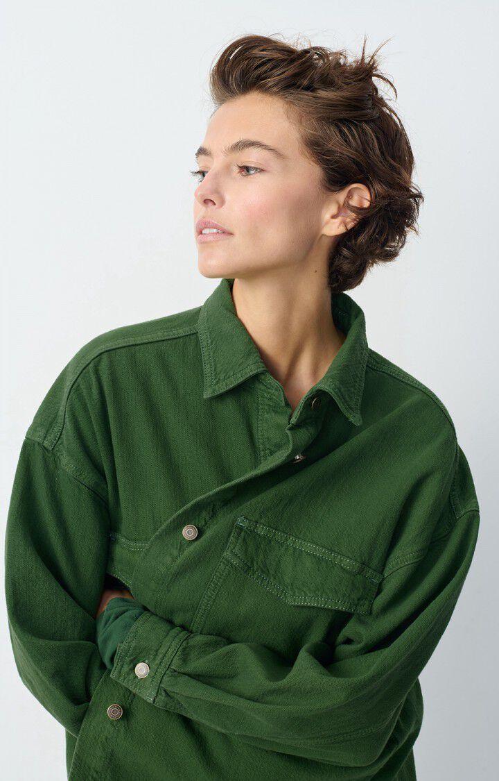 American Vintage Chemise Femme Nyolow - KAKI SURTEINT 50 Manches Longues Vert - H24