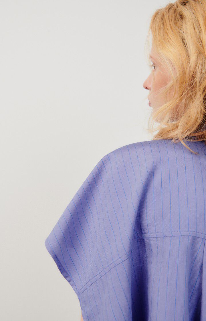 American Vintage Chemise Femme Okyrow - IRIS RAYE 28 Manches Courtes Violet - E24
