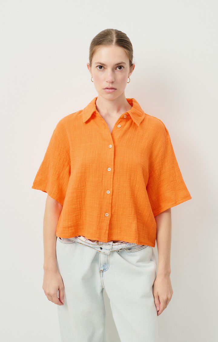 american vintage Chemise femme Oyobay - ORANGE Orange - E23