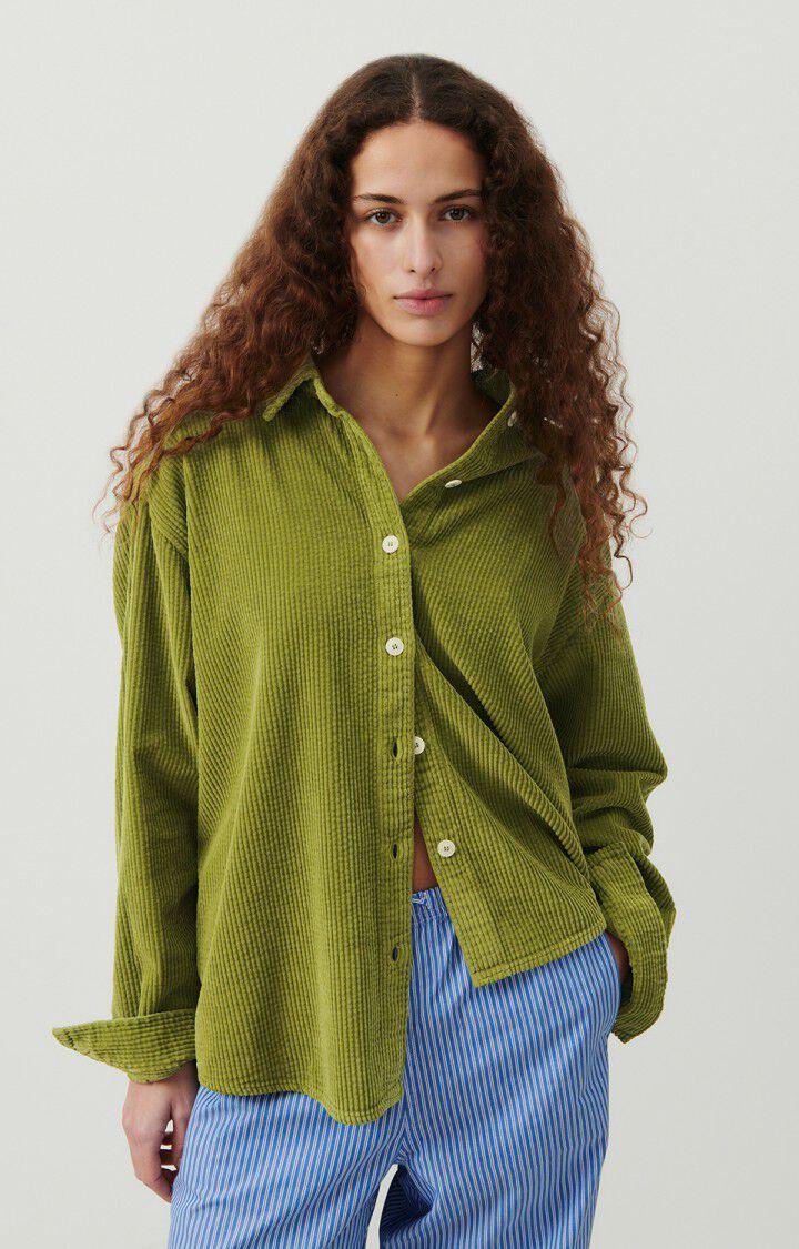 american vintage Chemise femme Padow - CAMELEON VINTAGE 59 Manches longues Vert - E24
