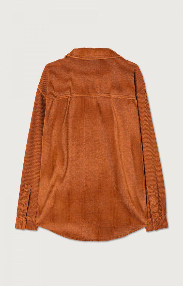 American Vintage Chemise Femme Padow - CANNELLE VINTAGE 59 Manches Longues Marron - H23