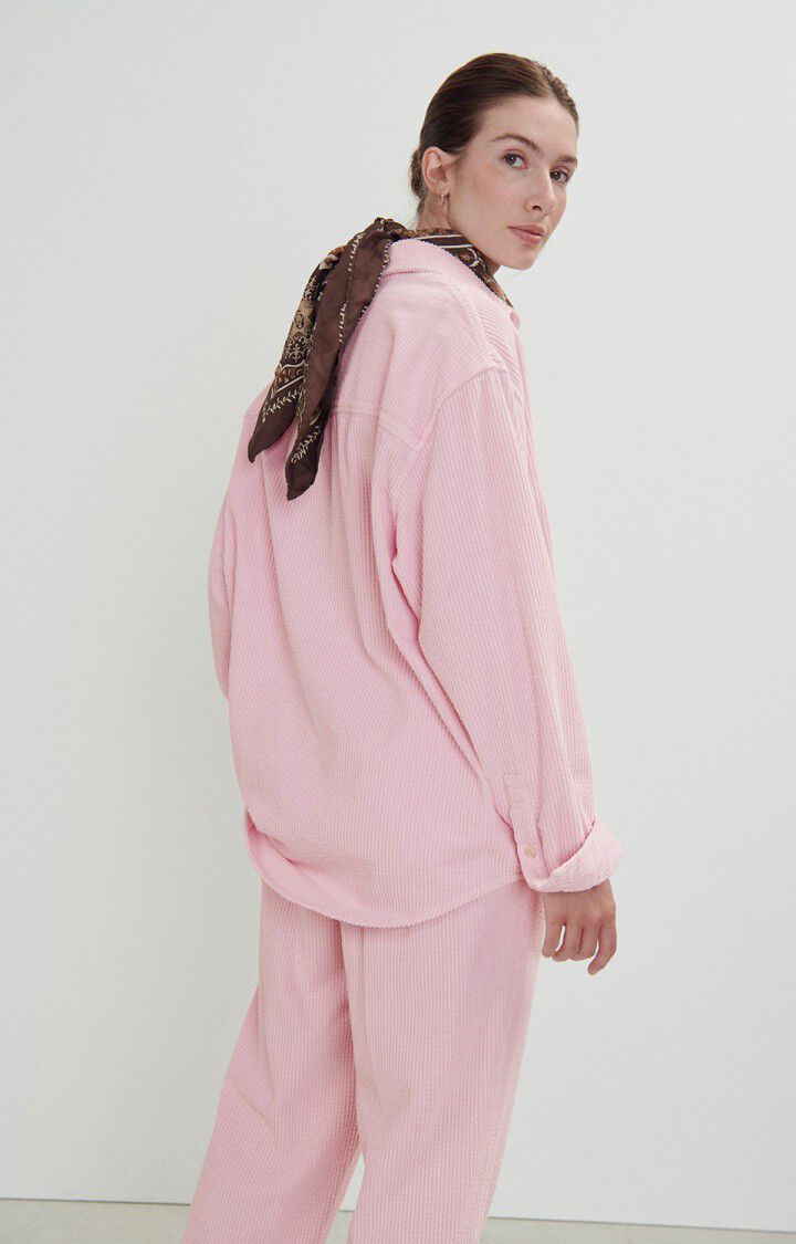 American Vintage Chemise Femme Padow - DRAGEE VINTAGE 59 Manches Longues Rose - E24