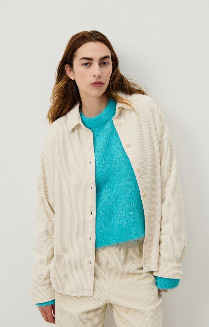 american vintage Chemise femme Padow - ECRU VINTAGE 59 Manches longues Beige - E25