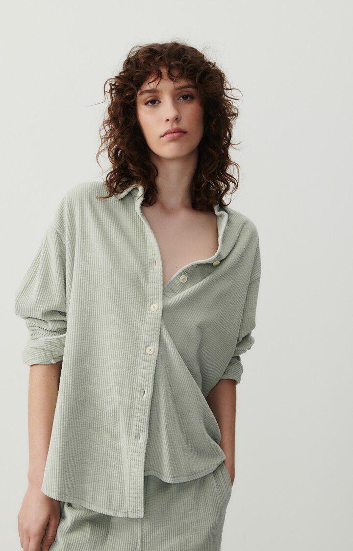 american vintage Chemise femme Padow - FALAISE VINTAGE 59 Manches longues Gris - E24