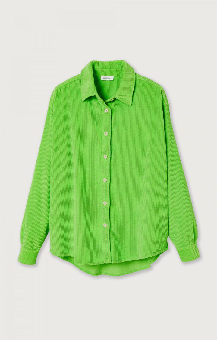 American Vintage Chemise Femme Padow - GRANNY 59 Manches Longues Vert - H22B