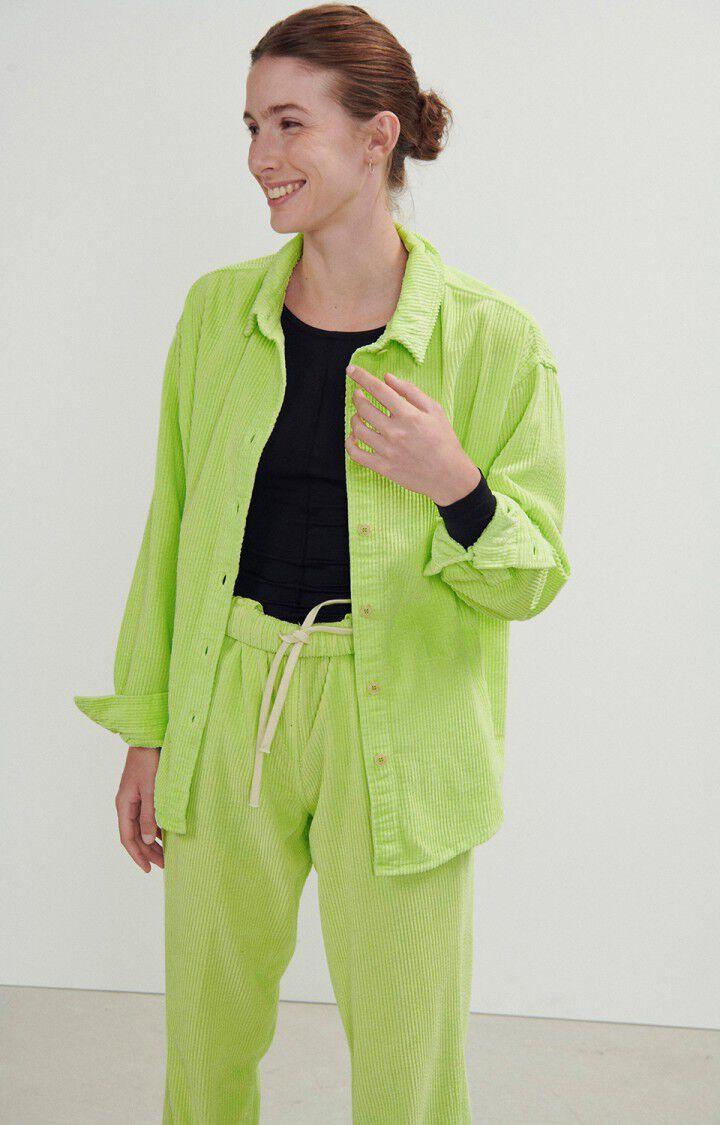 american vintage Chemise femme Padow - JAUNE FLUO VINTAGE 59 Manches longues Jaune - H23