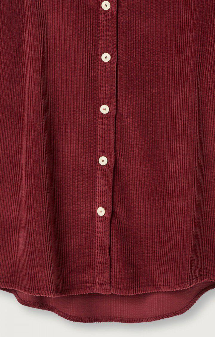 American Vintage Chemise Femme Padow - LIE DE VIN 59 Manches Longues Rouge - H22B