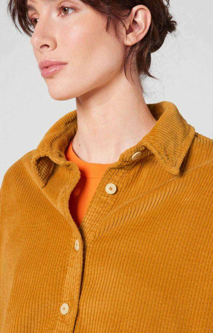 American Vintage Chemise Femme Padow - OCRE Manches Longues Jaune - E22