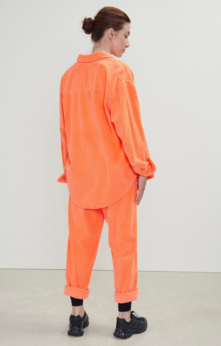 American Vintage Chemise Femme Padow - ORANGE FLUO 59 Manches Longues Orange - E24