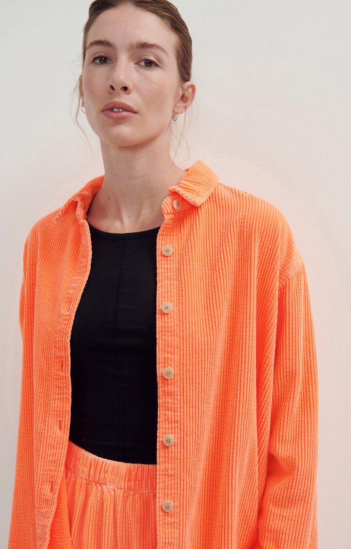 American Vintage Chemise Femme Padow - ORANGE FLUO 59 Manches Longues Orange - E24
