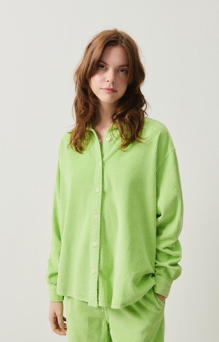 american vintage Chemise femme Padow - PISTACHE VINTAGE 59 Manches longues Vert - H24