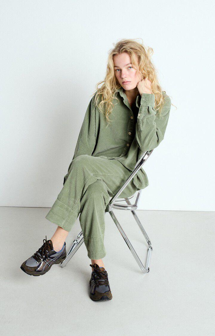 American Vintage Chemise Femme Padow - RIVE VINTAGE 59 Manches Longues Vert - E25