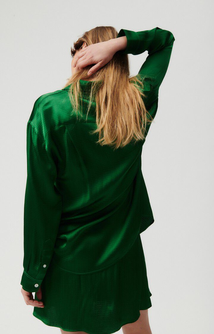 American Vintage Chemise Femme Shaning - ANETH 56 Manches Longues Vert - E23