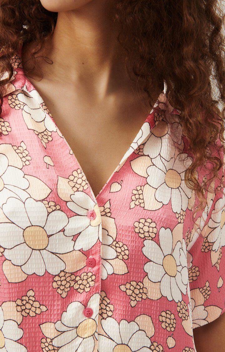 American Vintage Chemise Femme Shaning - ANNIE 20 Manches Courtes Rose - E24