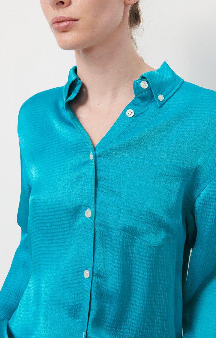American Vintage Chemise Femme Shaning - AQUATIQUE 56 Manches Longues Bleu - E23