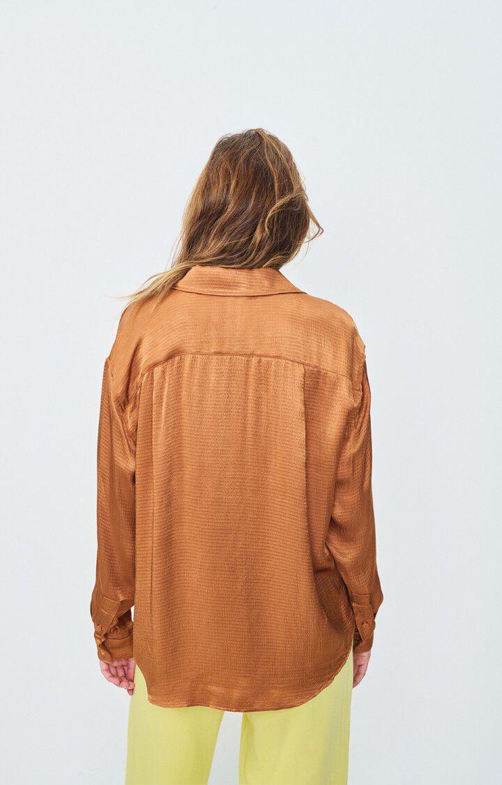 American Vintage Chemise Femme Shaning - CANNELLE 53 Manches Longues Marron - H23