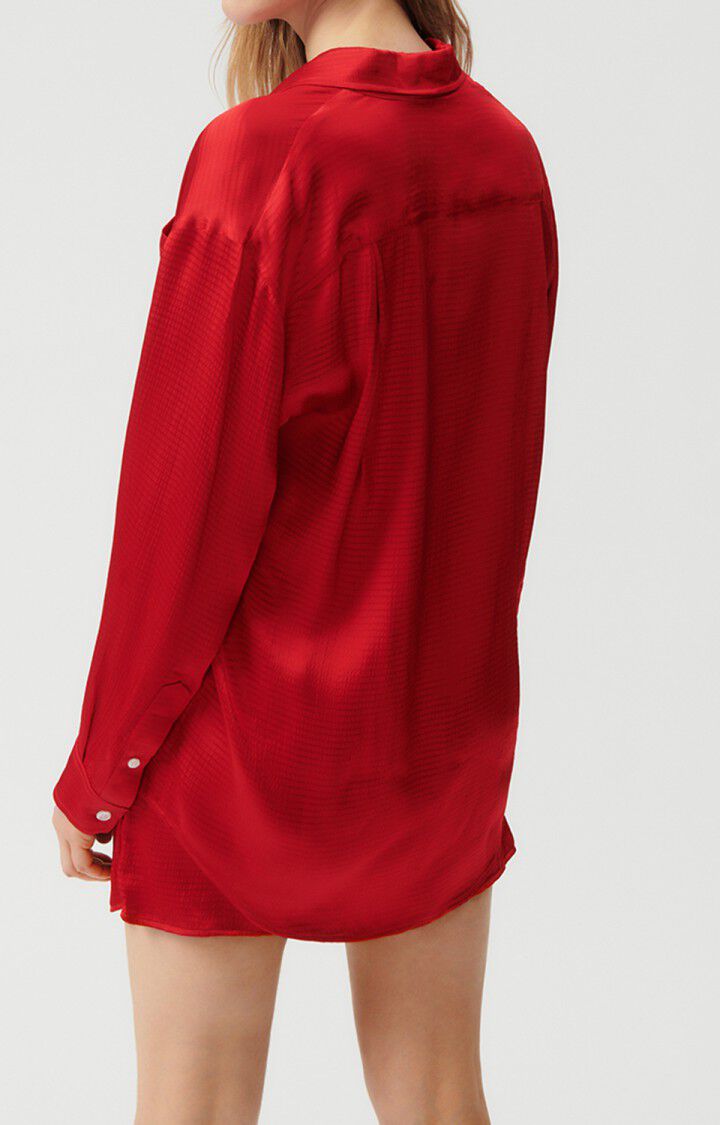 American Vintage Chemise Femme Shaning - COCCINELLE 56 Manches Longues Rouge - E23
