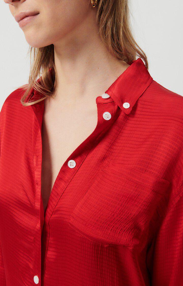 American Vintage Chemise Femme Shaning - COCCINELLE 56 Manches Longues Rouge - E23
