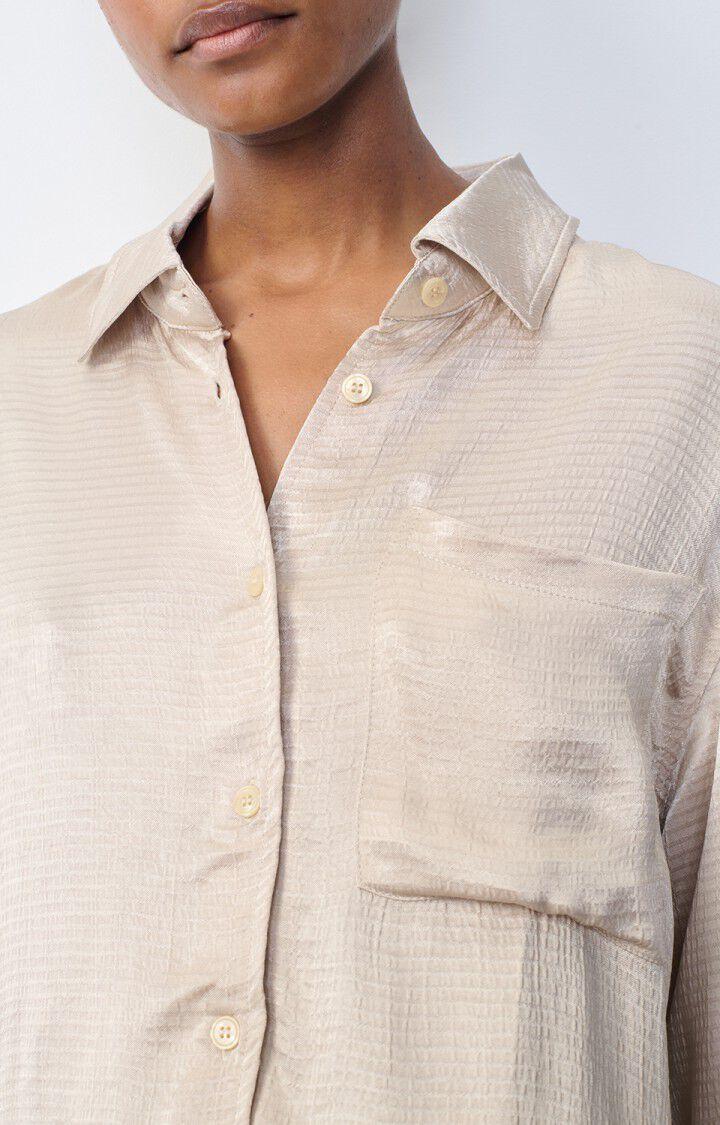 American Vintage Chemise Femme Shaning - ECRU 53 Manches Longues Beige - H23