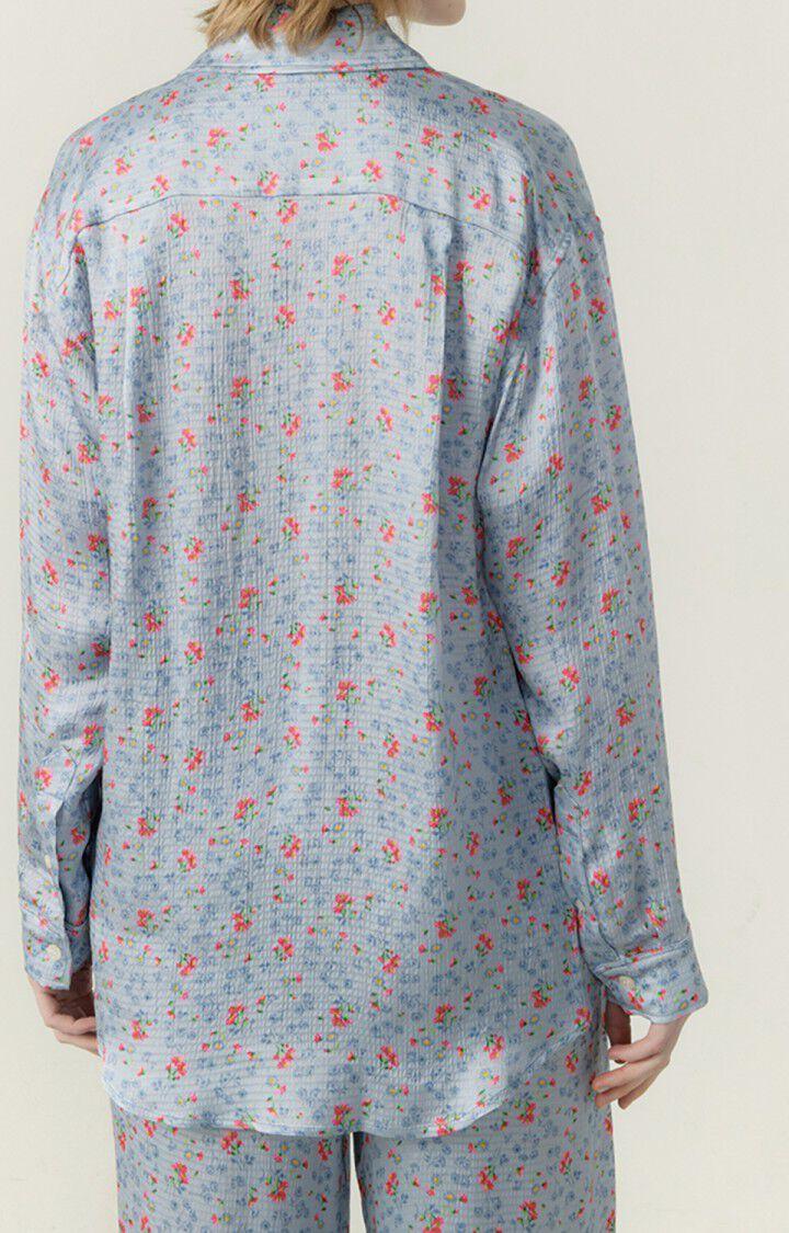 American Vintage Chemise Femme Shaning - LYNETTE 56 Manches Longues Bleu - E23