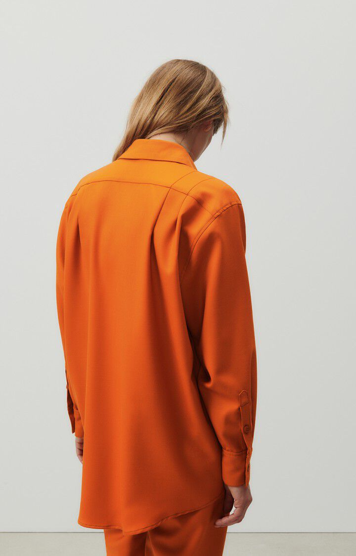 American Vintage Chemise Femme Tabinsville - CANNELLE 59 Manches Longues Marron - H23