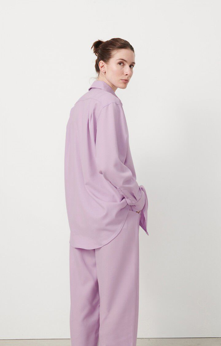 American Vintage Chemise Femme Tabinsville - PARME 59 Manches Longues Violet - E23