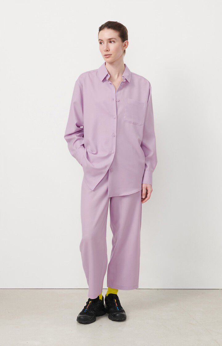 American Vintage Chemise Femme Tabinsville - PARME 59 Manches Longues Violet - E23
