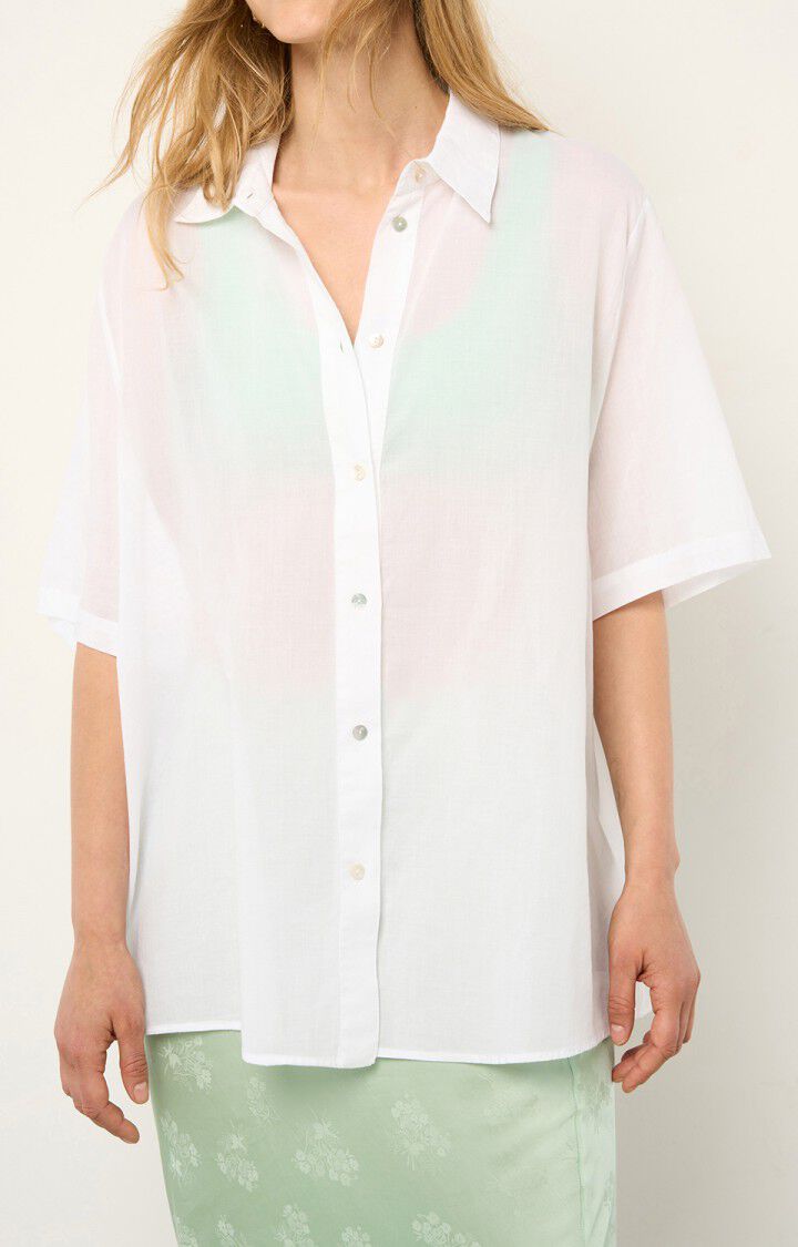 american vintage Chemise femme Timolet - BLANC Blanc - E21