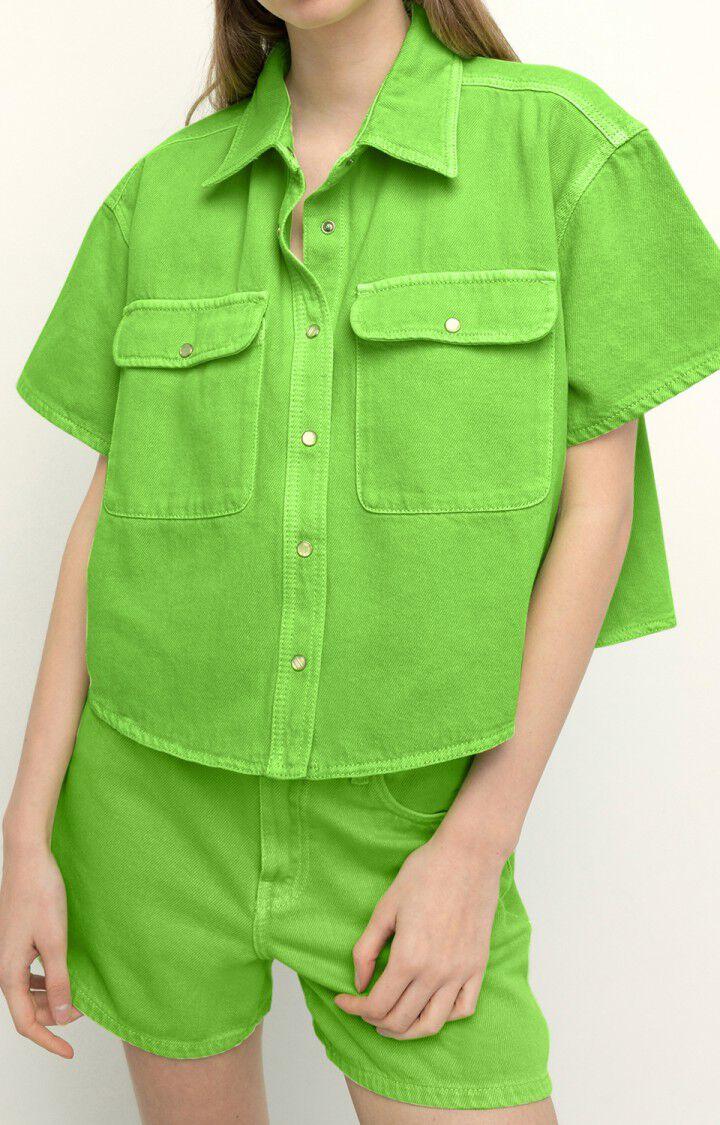 american vintage Chemise femme Tineborow - POMME VERTE VINTAGE Manches courtes Vert - E21